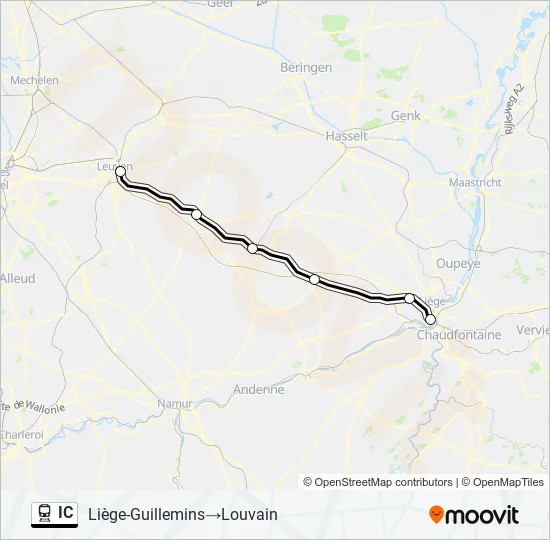 IC Train Line Map