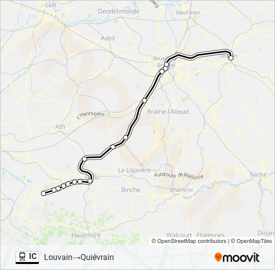 IC Train Line Map