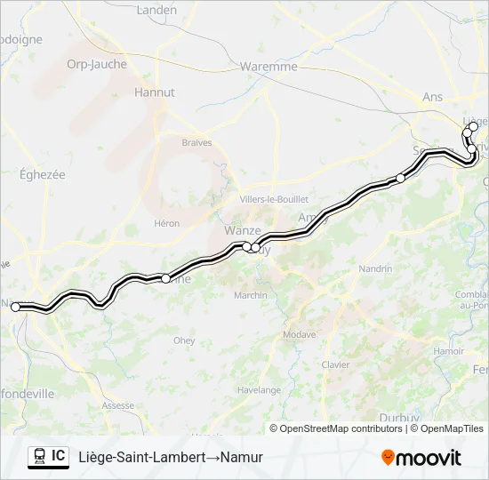 IC Train Line Map