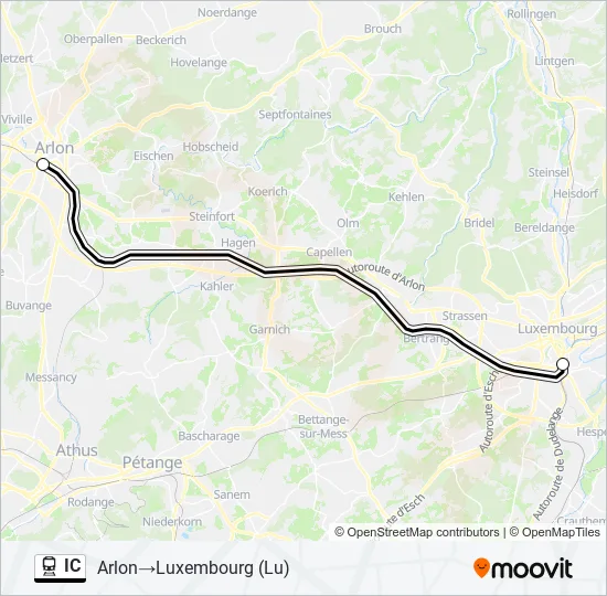 IC Train Line Map