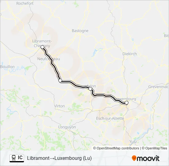 IC Train Line Map