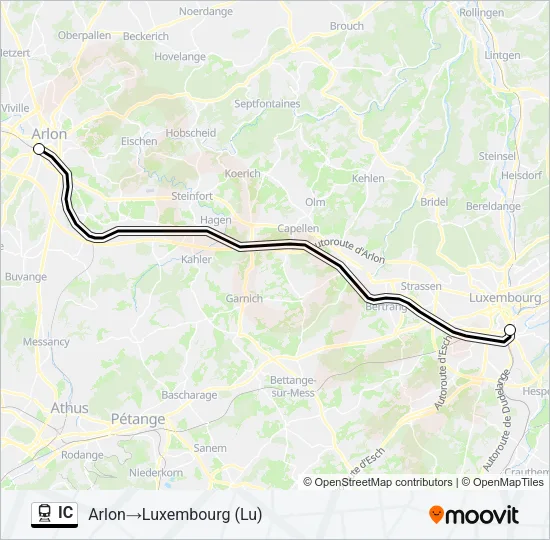 IC Train Line Map