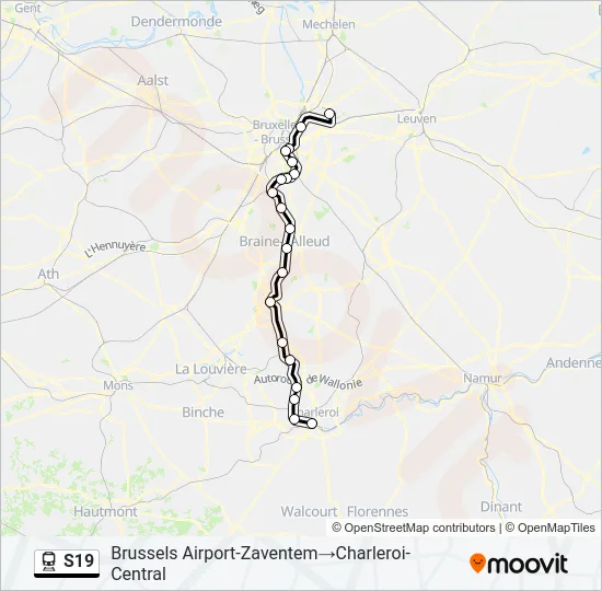 S19 Train Line Map