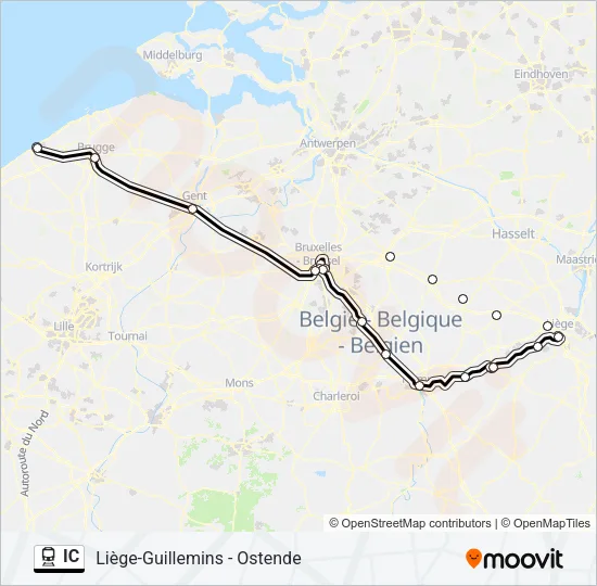 IC Train Line Map