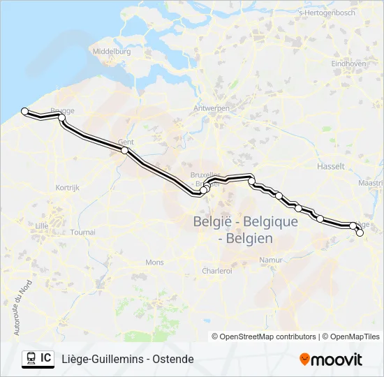 IC Train Line Map