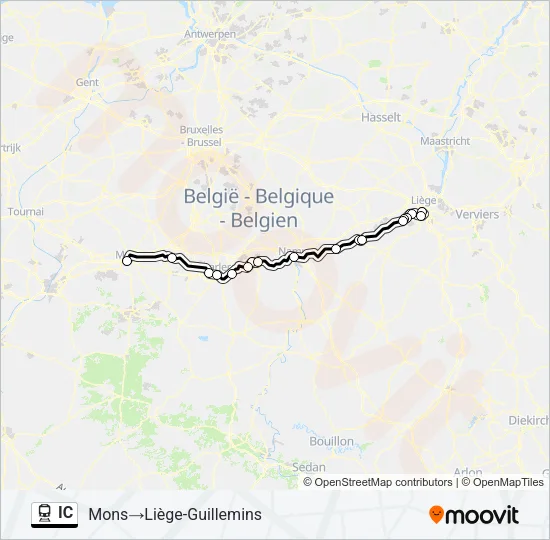 IC Train Line Map