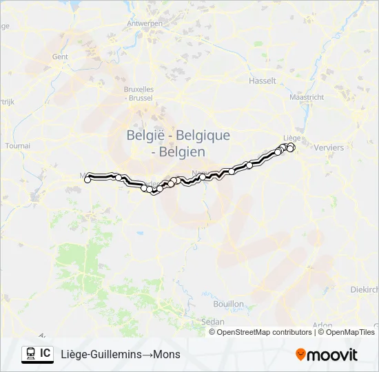 IC Train Line Map