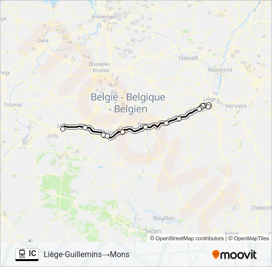 IC Train Line Map