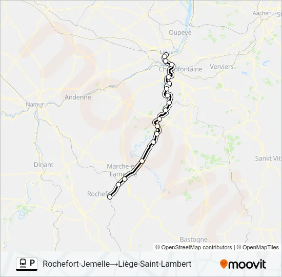 P Train Line Map