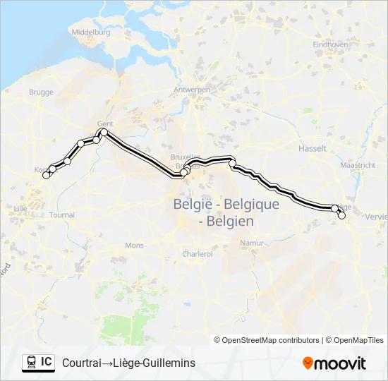 IC Train Line Map