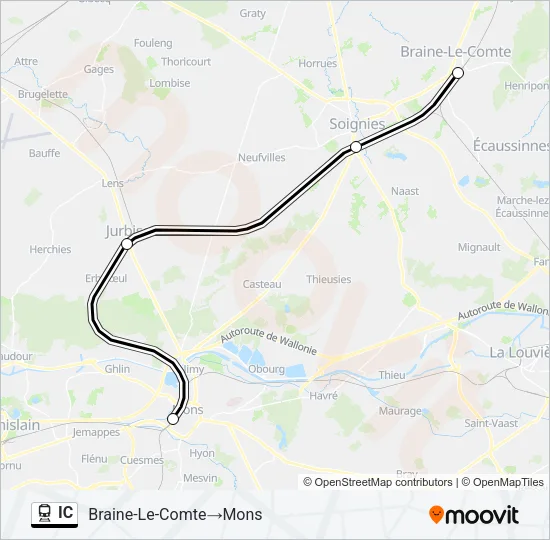IC Train Line Map