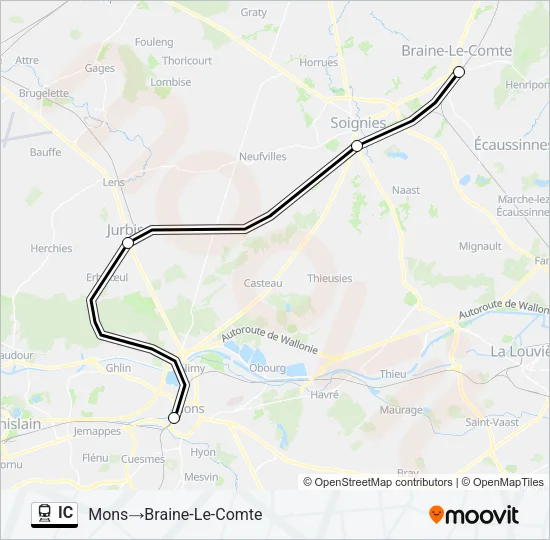 IC Train Line Map