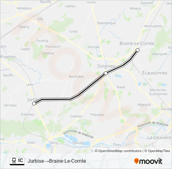 IC Train Line Map