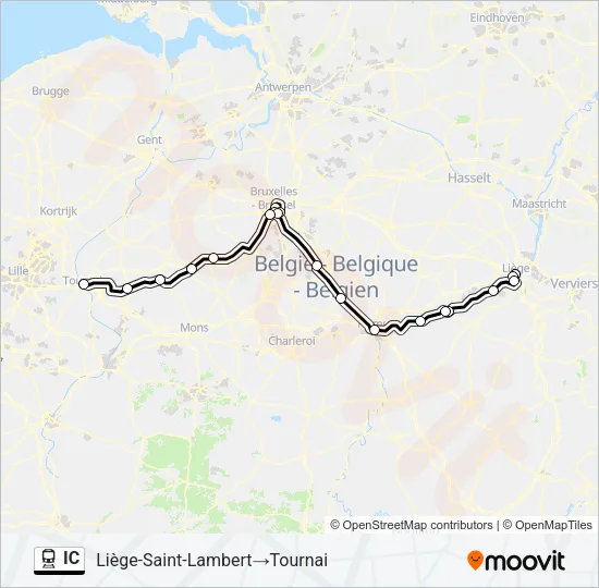 IC Train Line Map