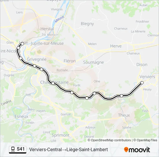 S41 Train Line Map