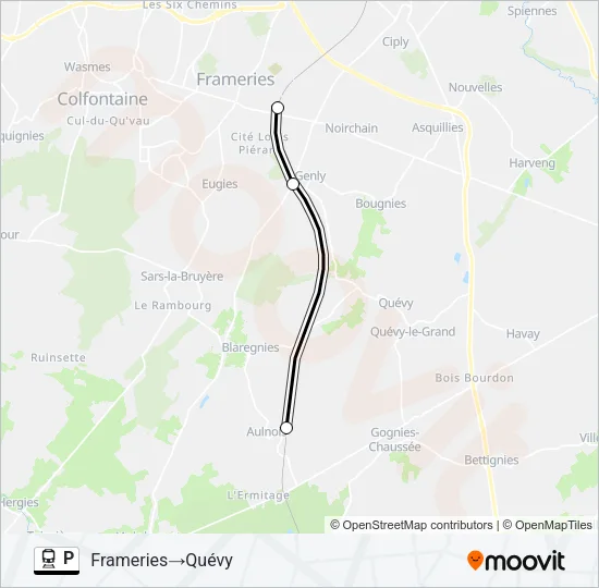 P Train Line Map
