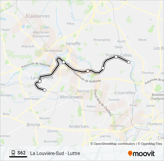 S62 Train Line Map