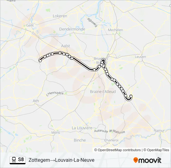 S8 Train Line Map