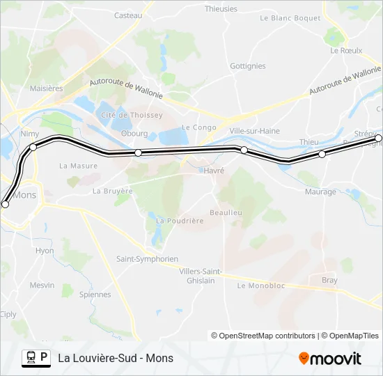 P Train Line Map