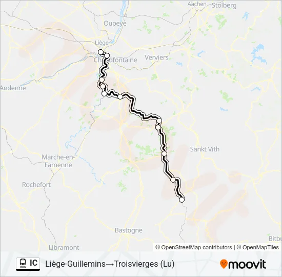 IC Train Line Map