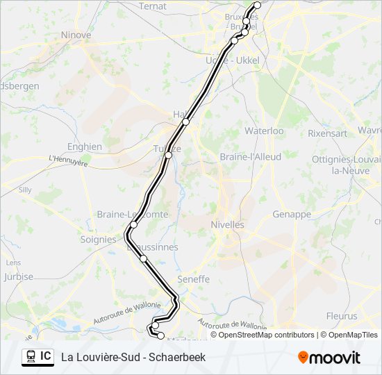 IC train Line Map