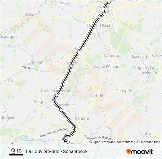 IC Train Line Map
