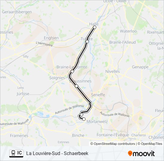 IC train Line Map