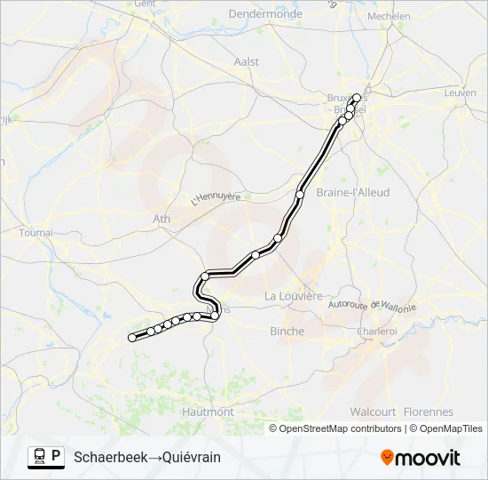 P Train Line Map