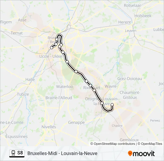 S8 Train Line Map