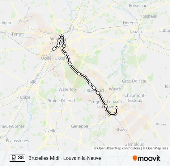 S8 Train Line Map