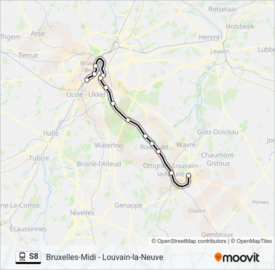 S8 Trein Line Map