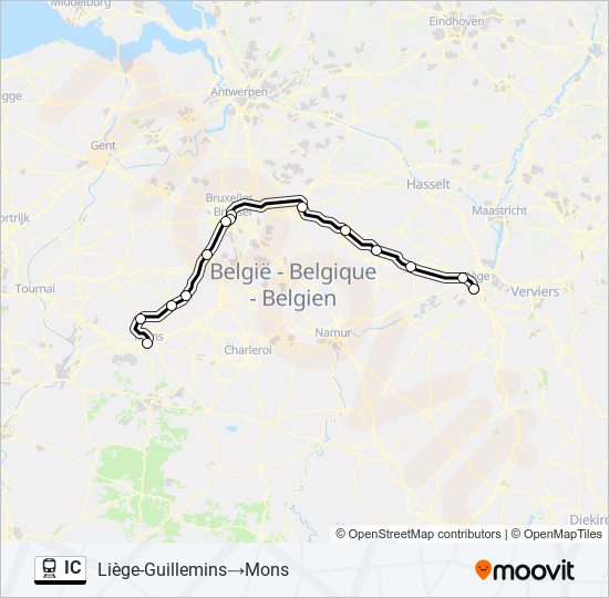 IC train Line Map