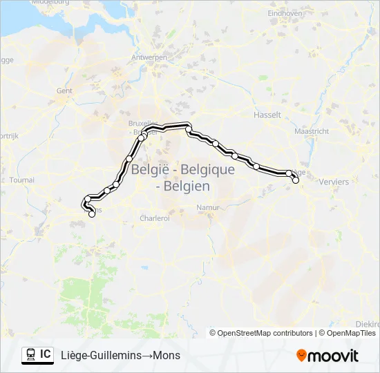 IC Train Line Map