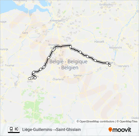 IC Train Line Map