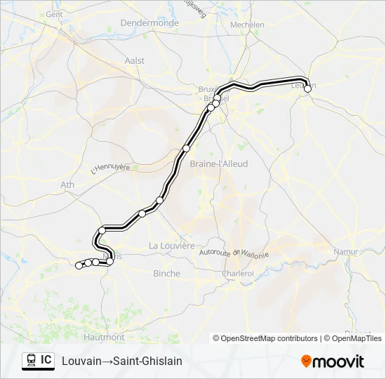 IC Train Line Map