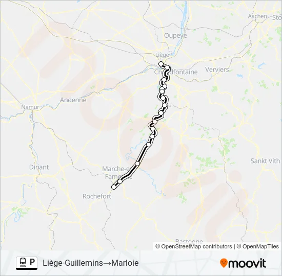 P Train Line Map