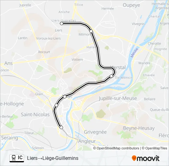 IC Train Line Map