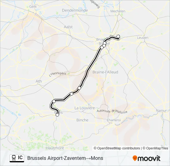 IC Trein Line Map