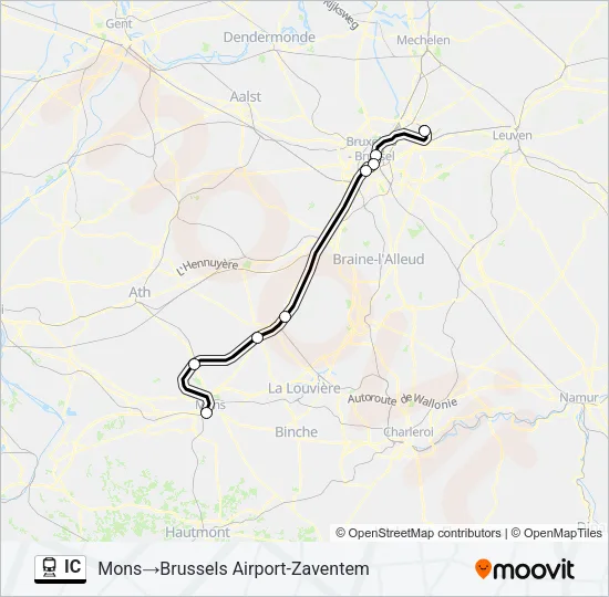 IC Train Line Map