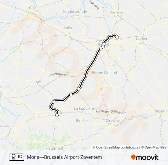 IC Trein Line Map