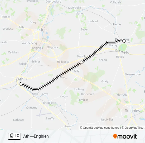 IC Train Line Map