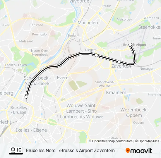 IC Train Line Map