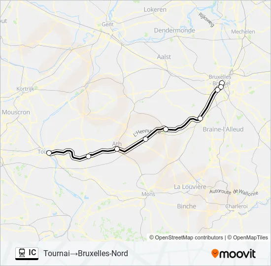 IC Train Line Map