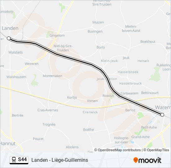 S44 train Line Map