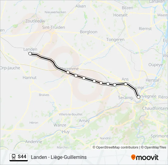 S44 Train Line Map