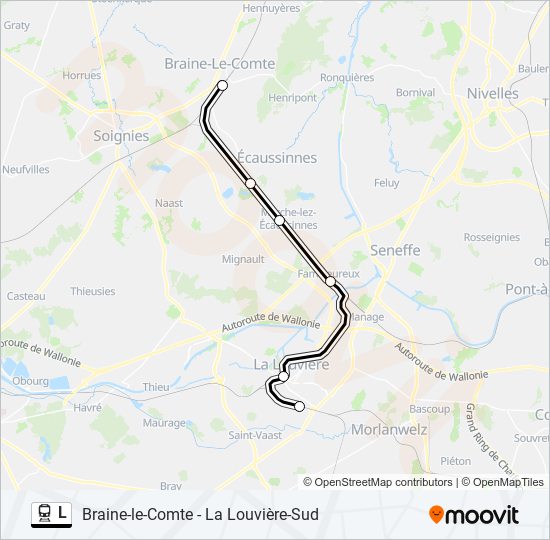 Plan de la ligne L de train