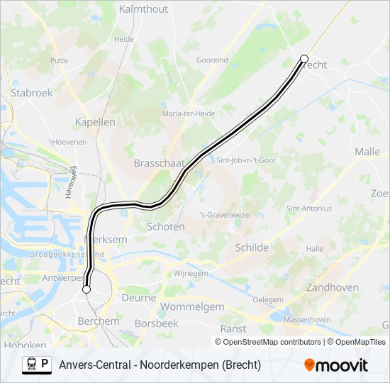 P train Line Map