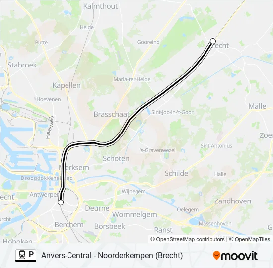 P Train Line Map