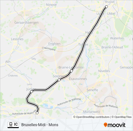 IC Train Line Map