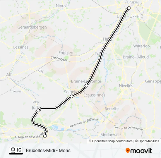 IC Train Line Map